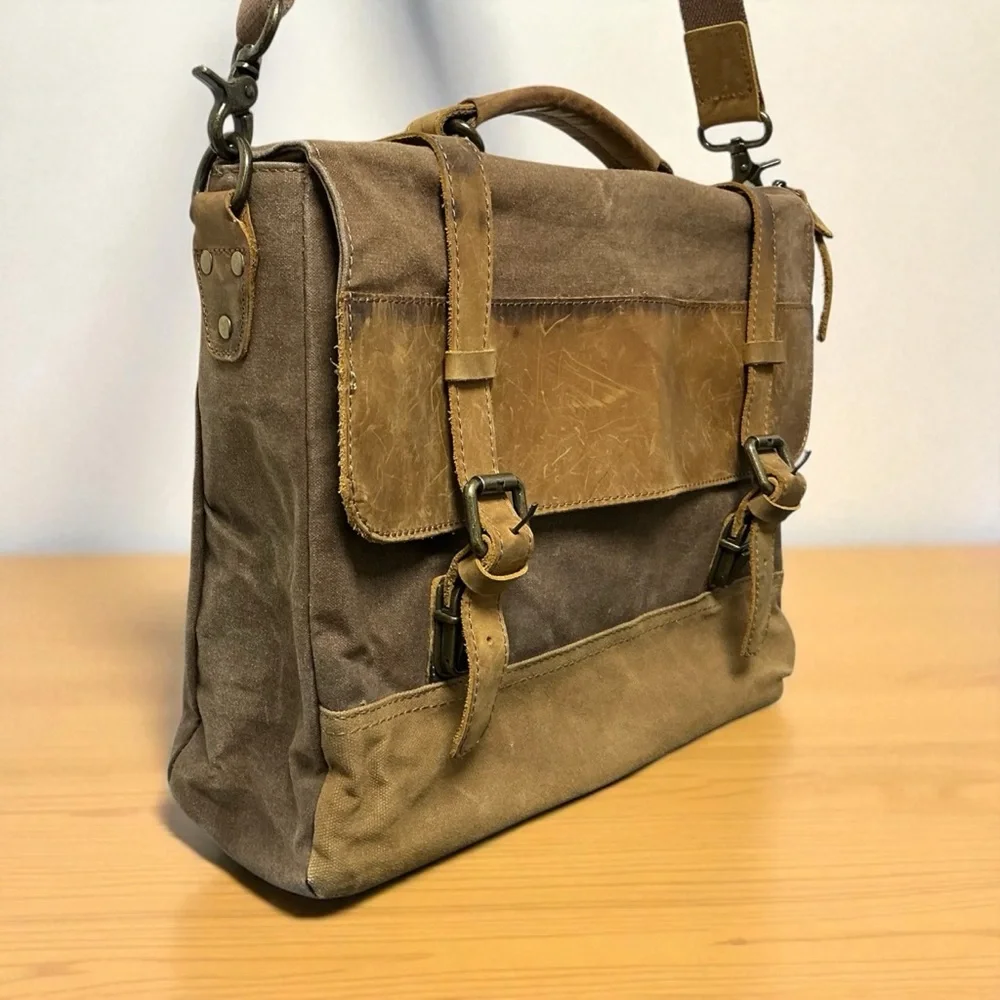 TSD Stylish Brown Leather Messenger Bag